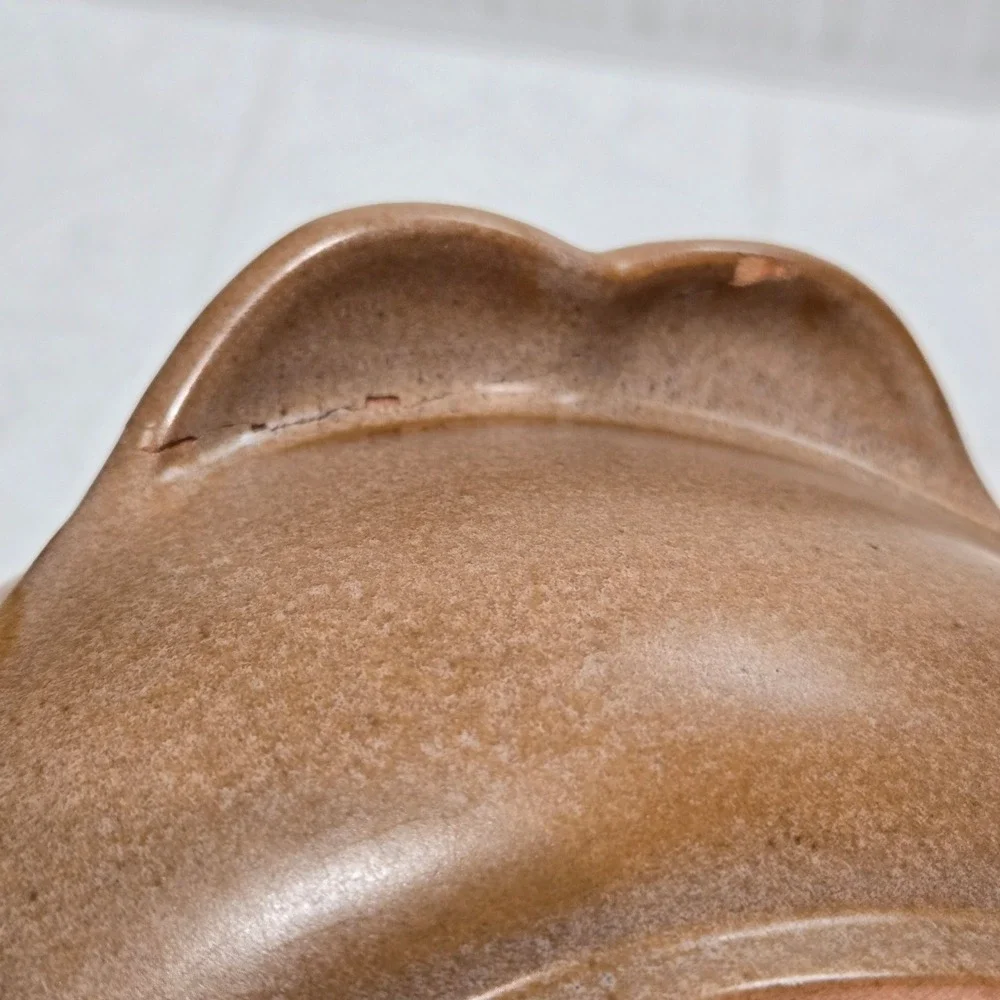 Frankoma Pottery Bean Pot Brown Tan 4V